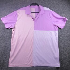 Nike Polo Shirt Mens XL Purple Colorblock Golf Performance Top HF5183-532
